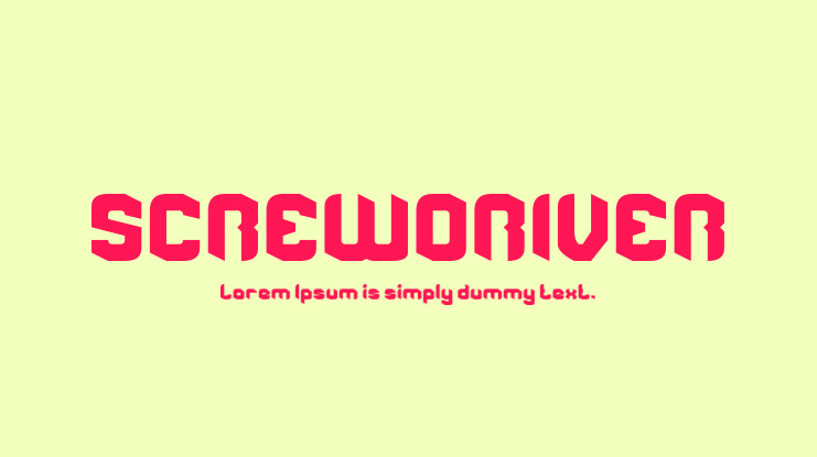 SCREWDRIVER Font