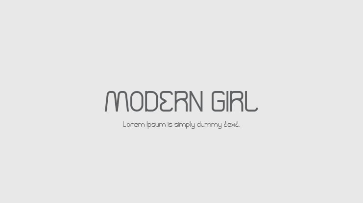MODERN GIRL Font
