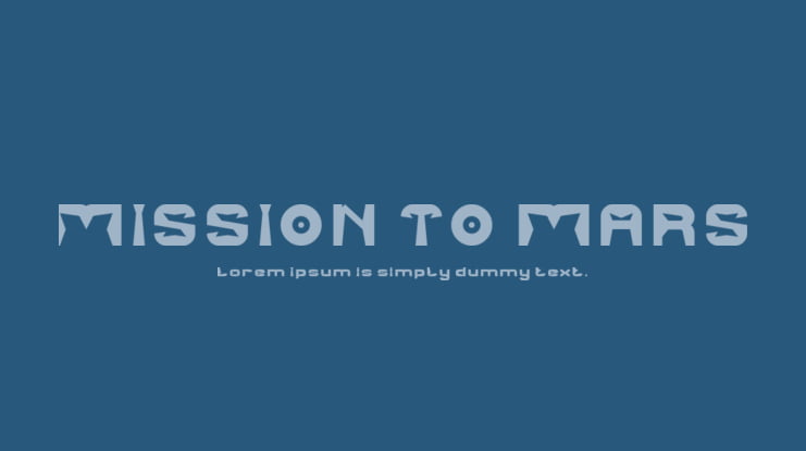 MISSION TO MARS Font
