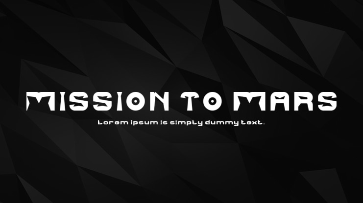 MISSION TO MARS Font