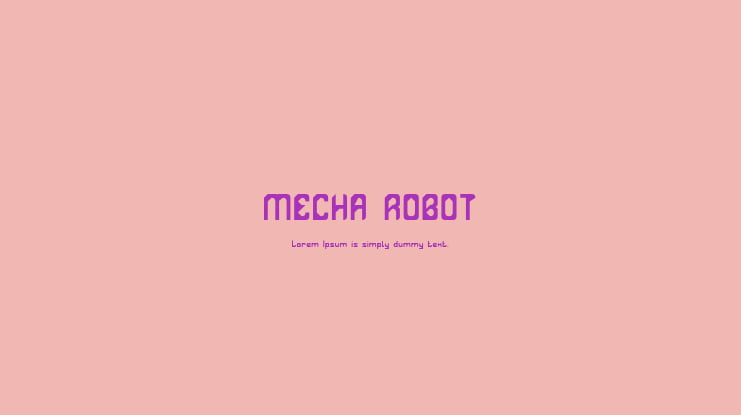 MECHA ROBOT Font