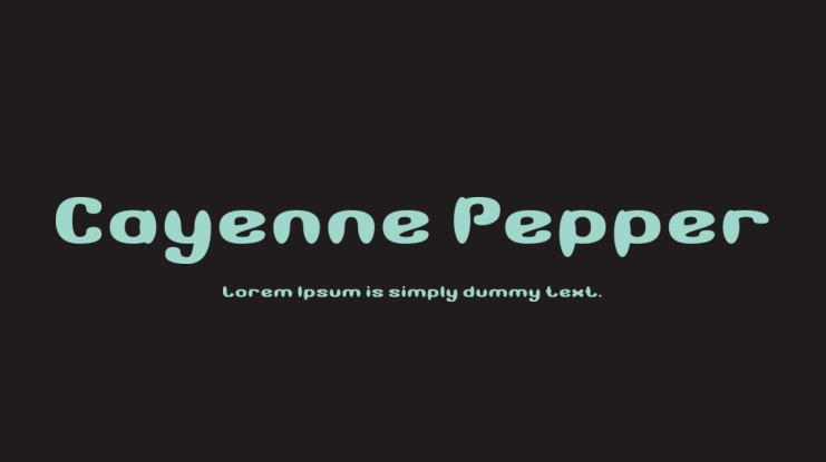 Cayenne Pepper Font