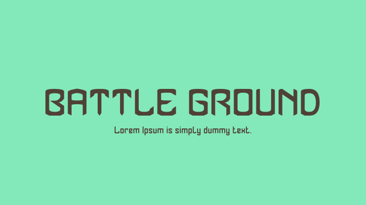BATTLE GROUND Font