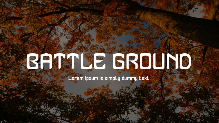 BATTLE GROUND Font