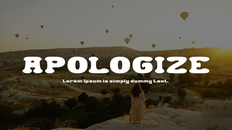 APOLOGIZE Font