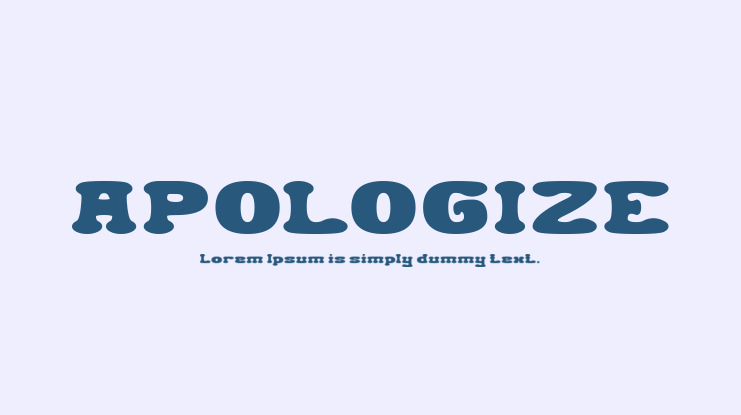 APOLOGIZE Font