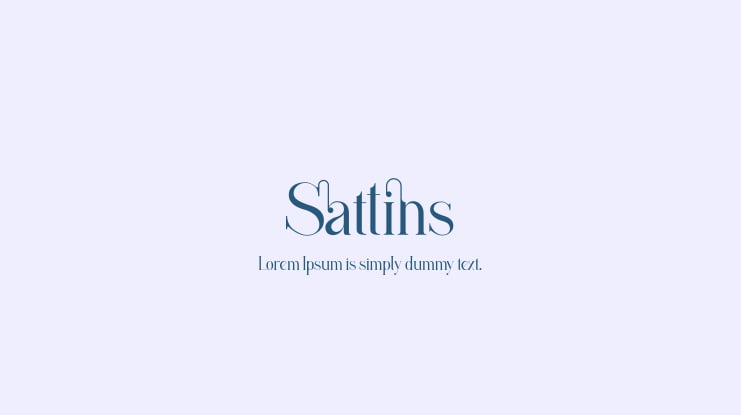 Sattins Font