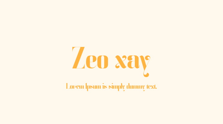 Zeo xay Font