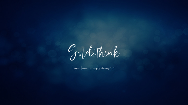 Goldsthink Font