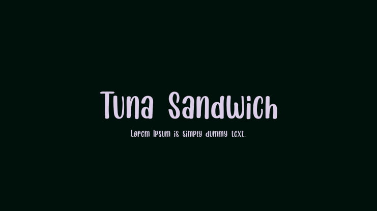 Tuna Sandwich Font