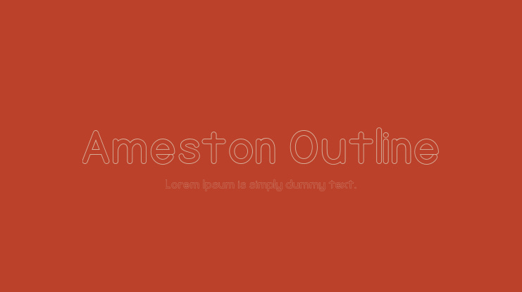 Ameston Outline Font Family