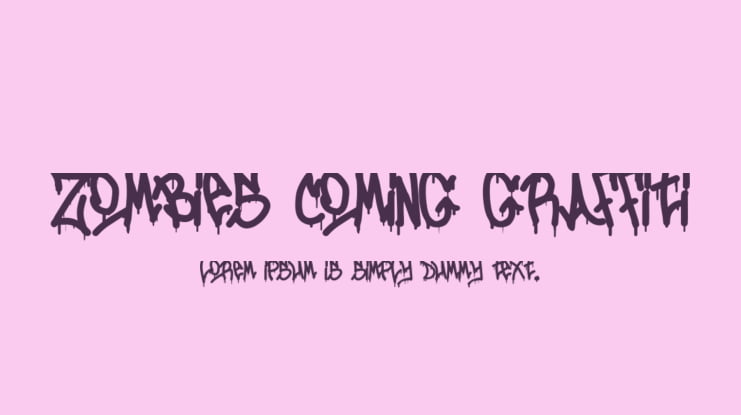 Zombies Coming Graffiti Font