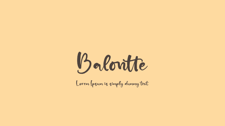 Balontte Font