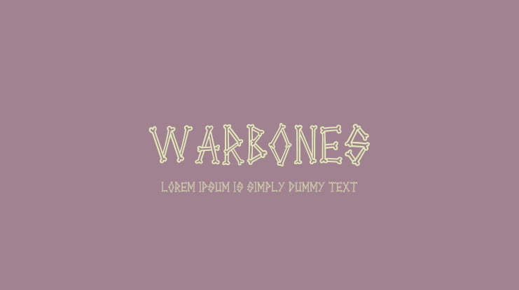 Warbones Font