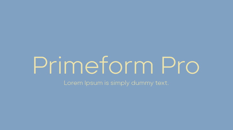 Primeform Pro Font