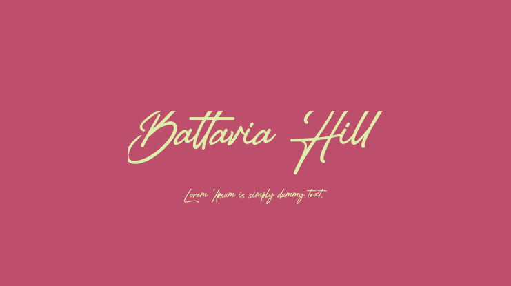 Battavia Hill Font