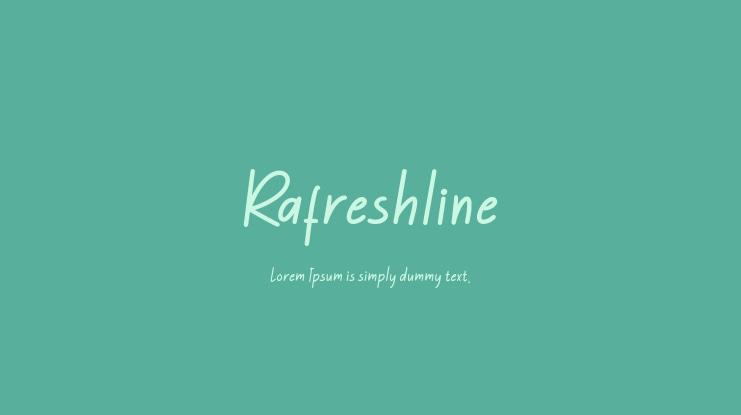 Rafreshline Font