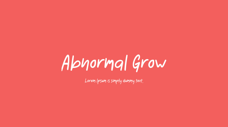 Abnormal Grow Font
