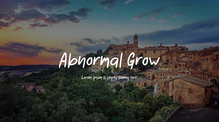 Abnormal Grow Font