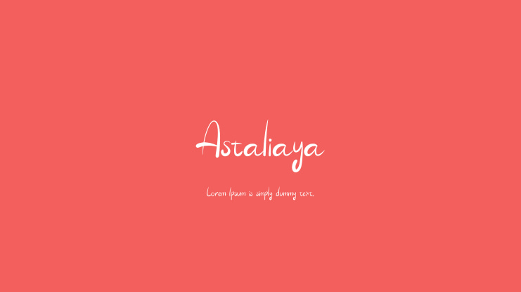 Astaliaya Font