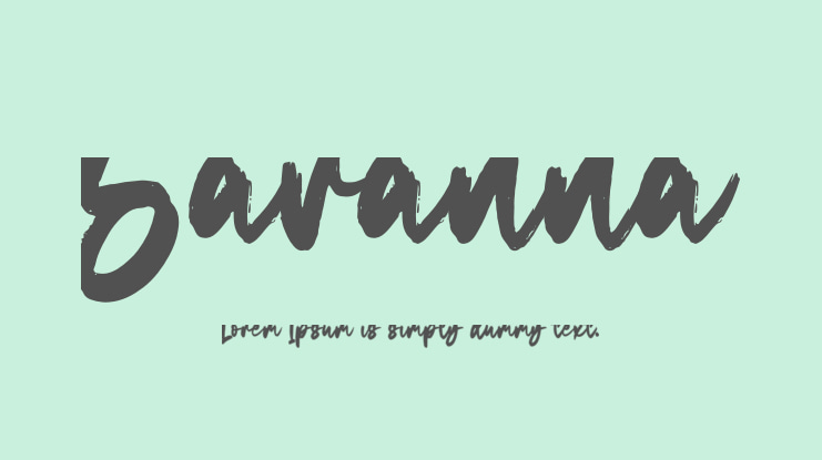 Savanna Font