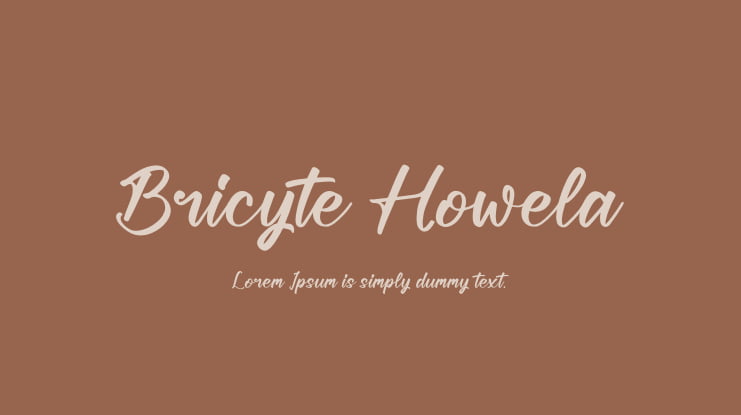 Bricyte Howela Font