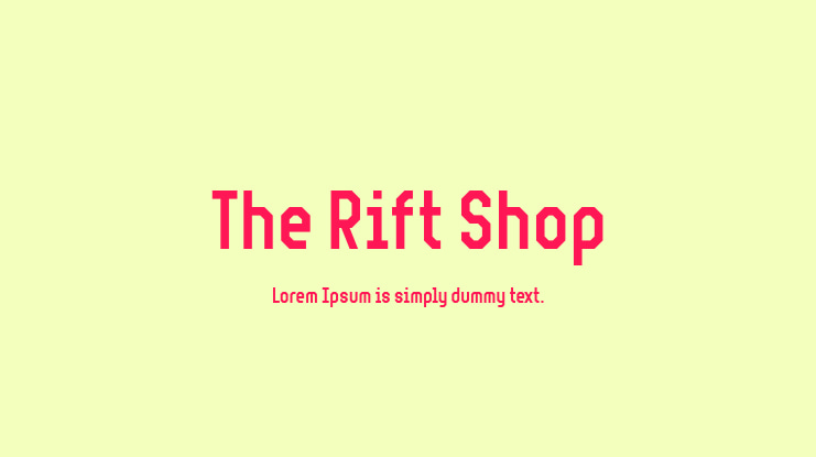 The Rift Shop Font