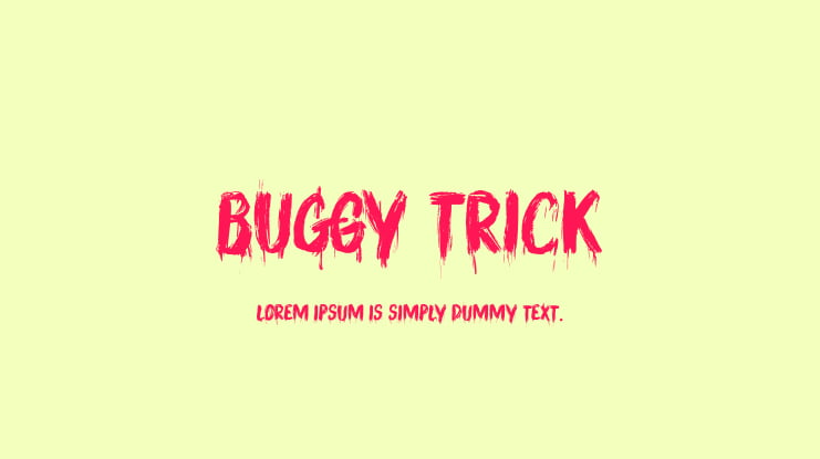 Buggy Trick Font