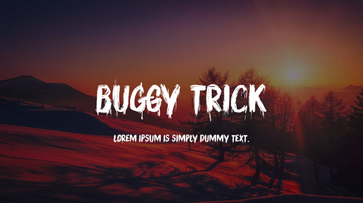 Buggy Trick Font