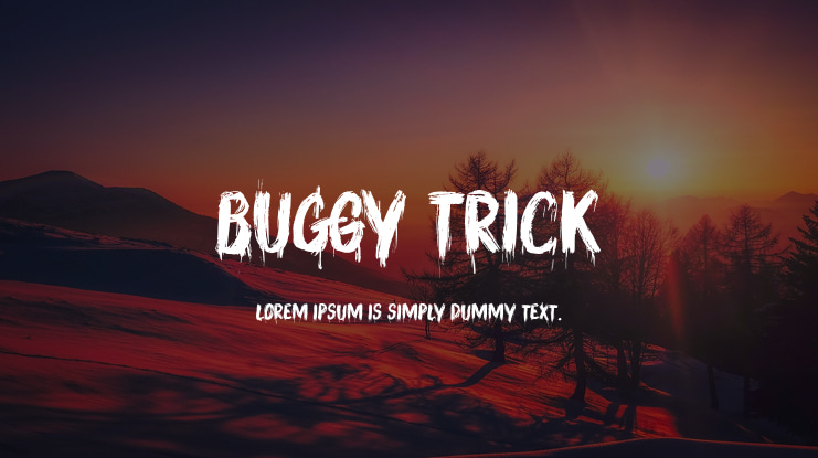 Buggy Trick Font