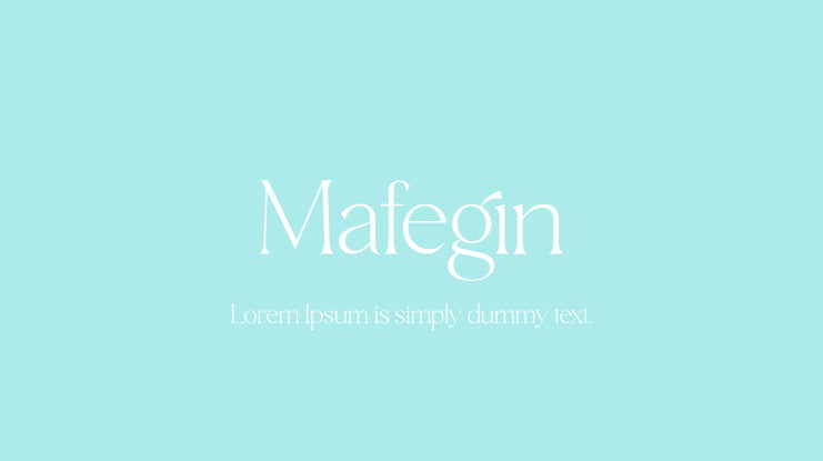Mafegin Font