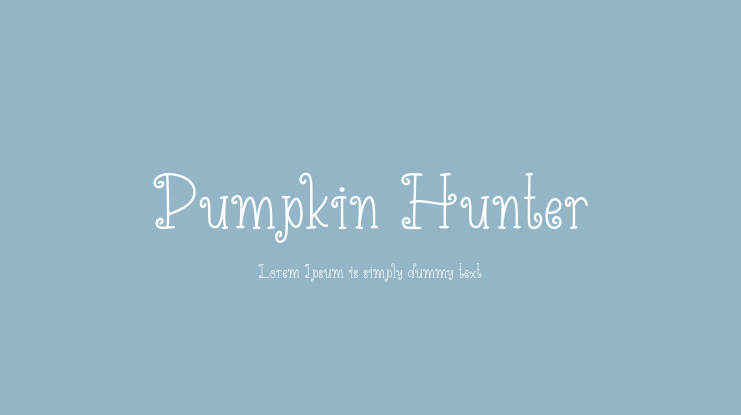 Pumpkin Hunter Font