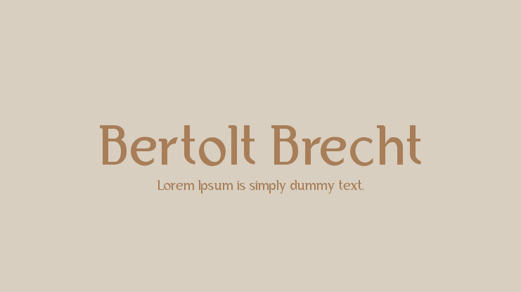 Bertolt Brecht Font