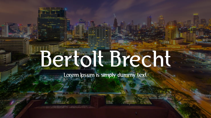 Bertolt Brecht Font