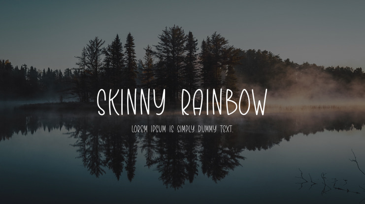 Skinny Rainbow Font