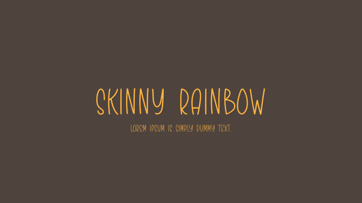 Skinny Rainbow Font