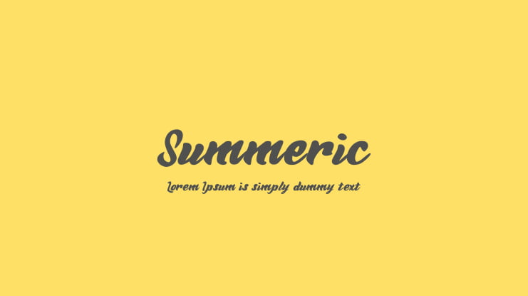 Summeric Font