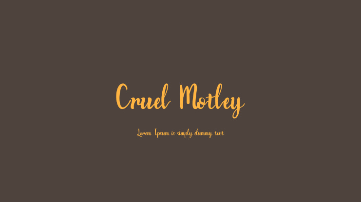 Cruel Motley Font