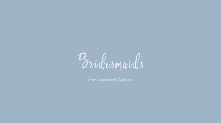 Bridesmaids Font