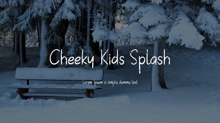 Cheeky Kids Splash Font