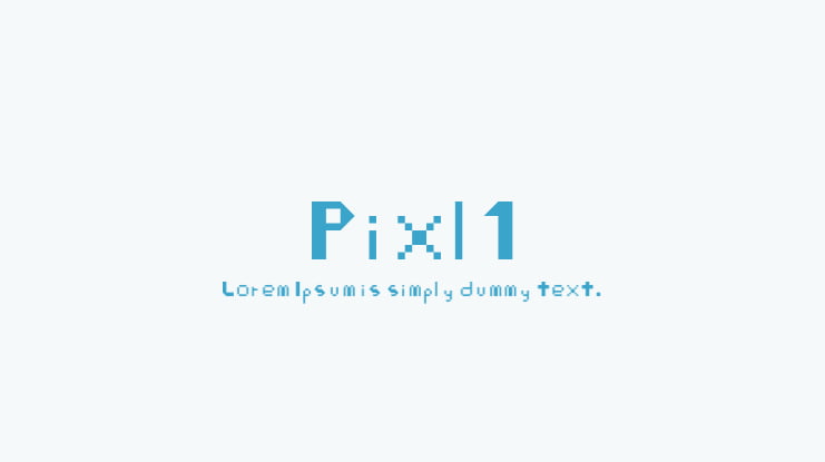 Pixl1 Font