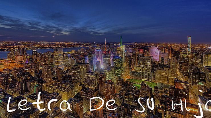 Letra De Su Hija Font