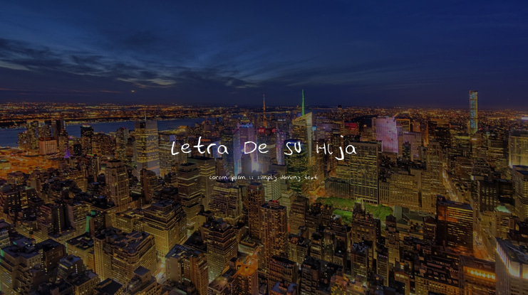 Letra De Su Hija Font