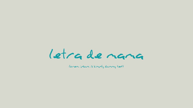 Letra De Mama Font