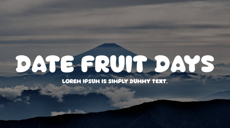 Date Fruit Days Font