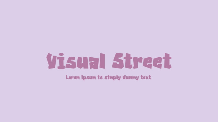Visual Street Font