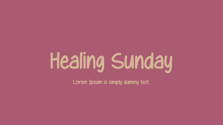 Healing Sunday Font