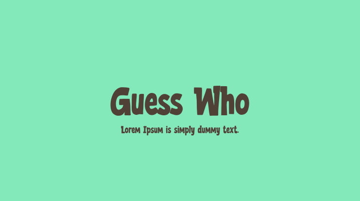 Guess Who Font
