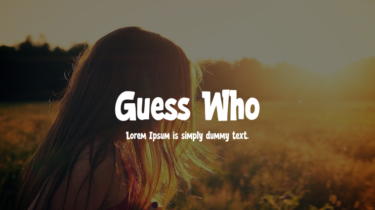 Guess Who Font