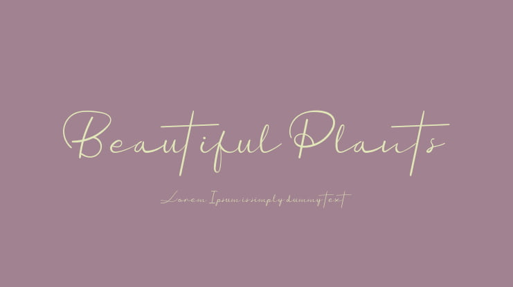 Beautiful Plants Font